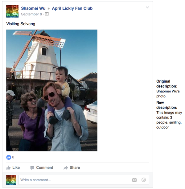 想要用人工智能让看不到世界的人“听到”图片,这是Facebook的又一伟大创举
