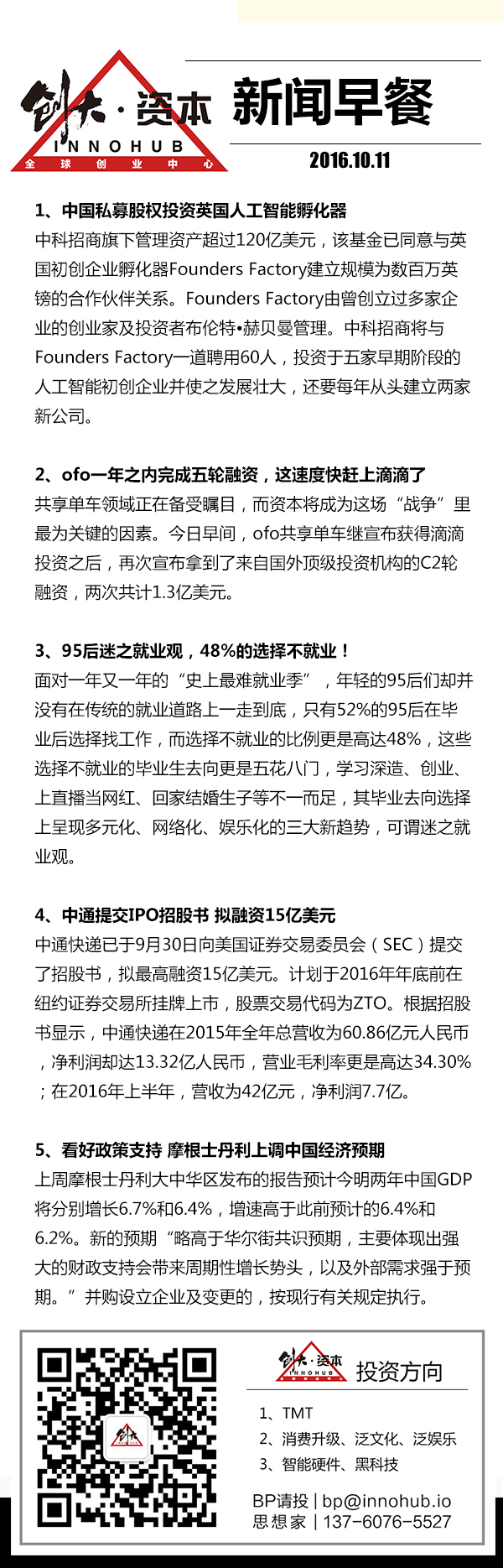 10 月 11 日新闻早餐