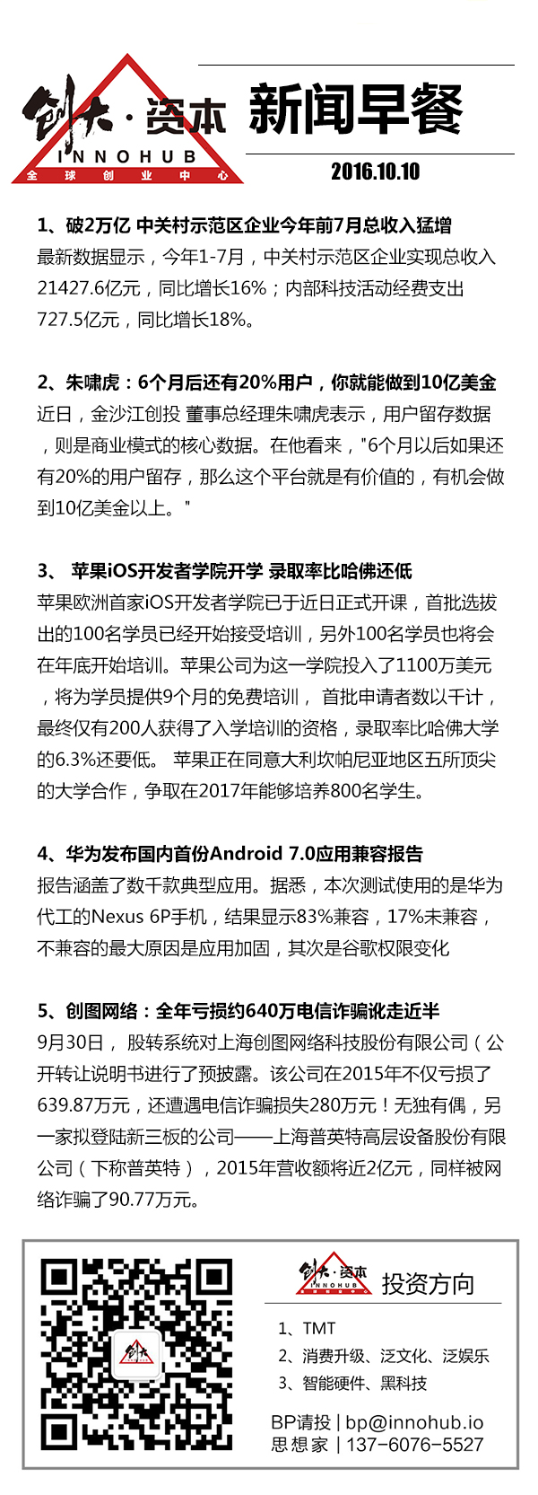 10 月 10 日新闻早餐