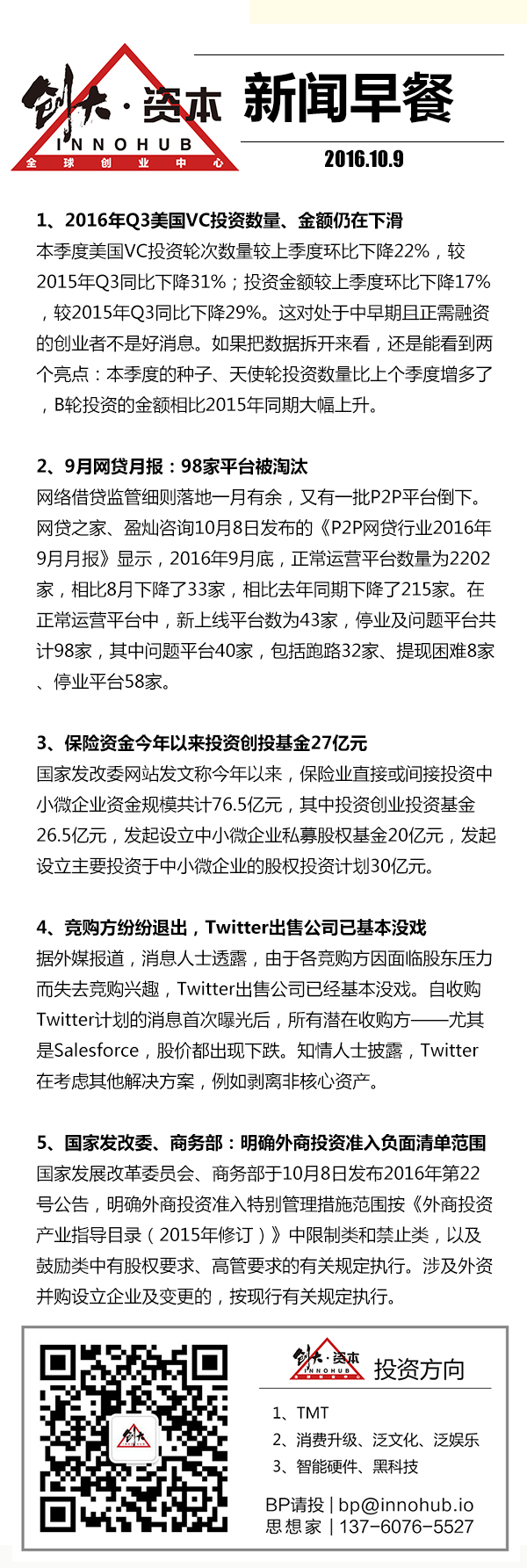 10 月 9 日新闻早餐