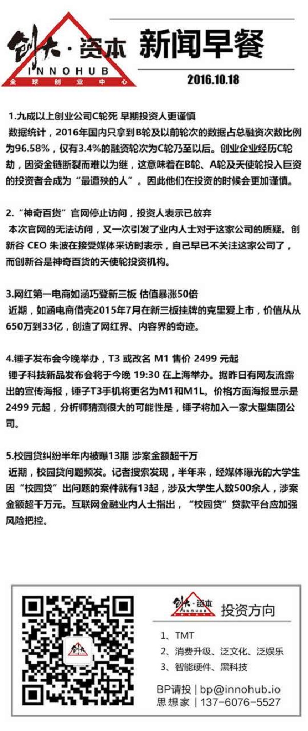 10 月 18 日新闻早餐